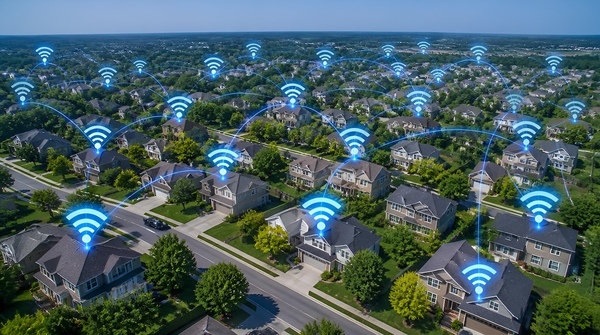 regional connectiviy between homes established by internet service providers